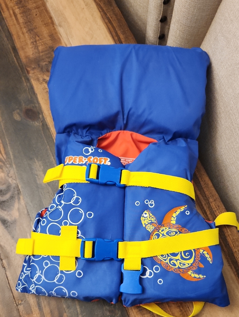 Kids Blue & Yellow Turtle Life Jacket